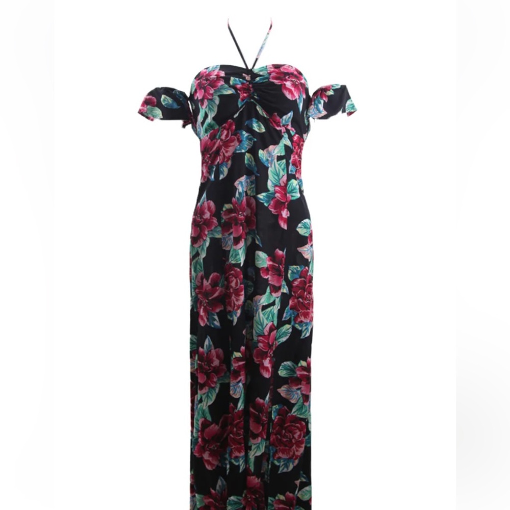 Guess Off The Shoulder Floral Maxi Dress